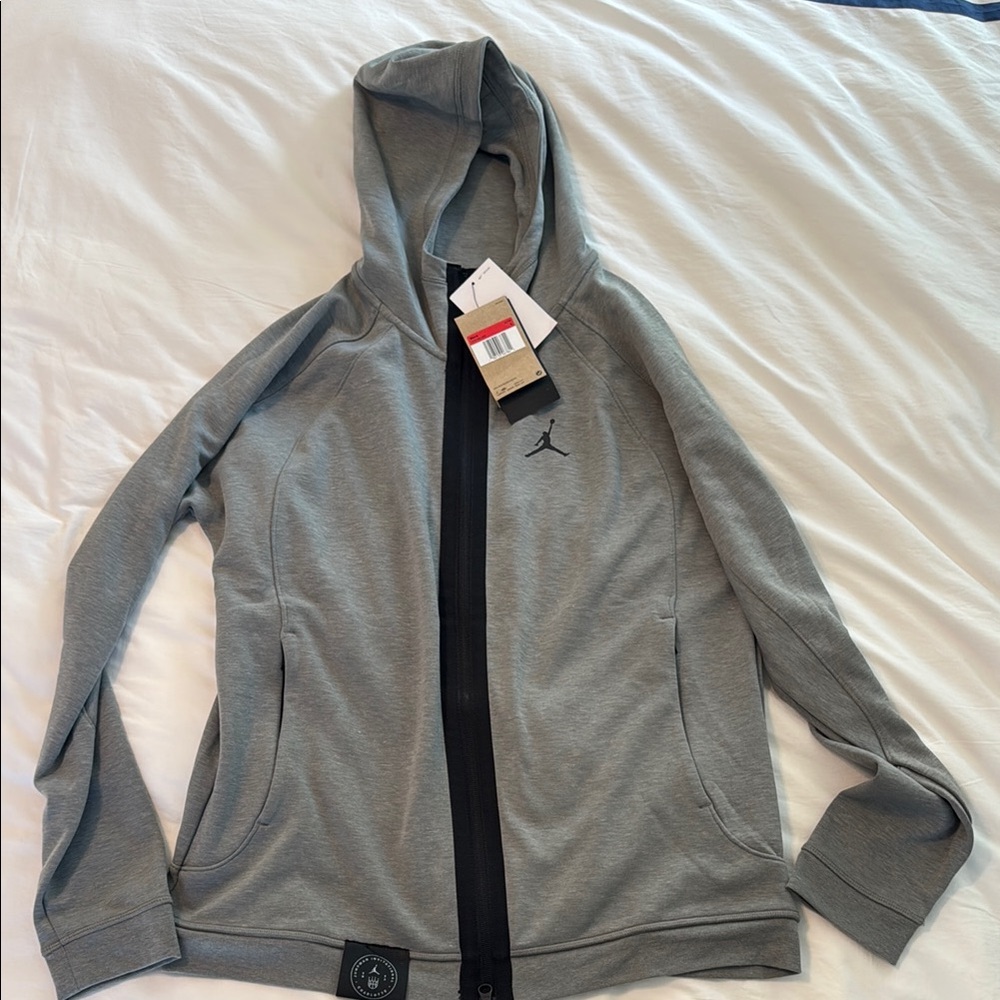 Jordan Gray Zip-Up Hoodie
